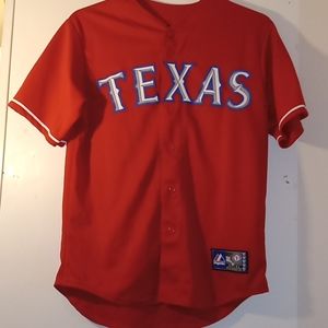 Genuine Merchandise by Majestic Texas rangers jersey baseball shirt size Medium